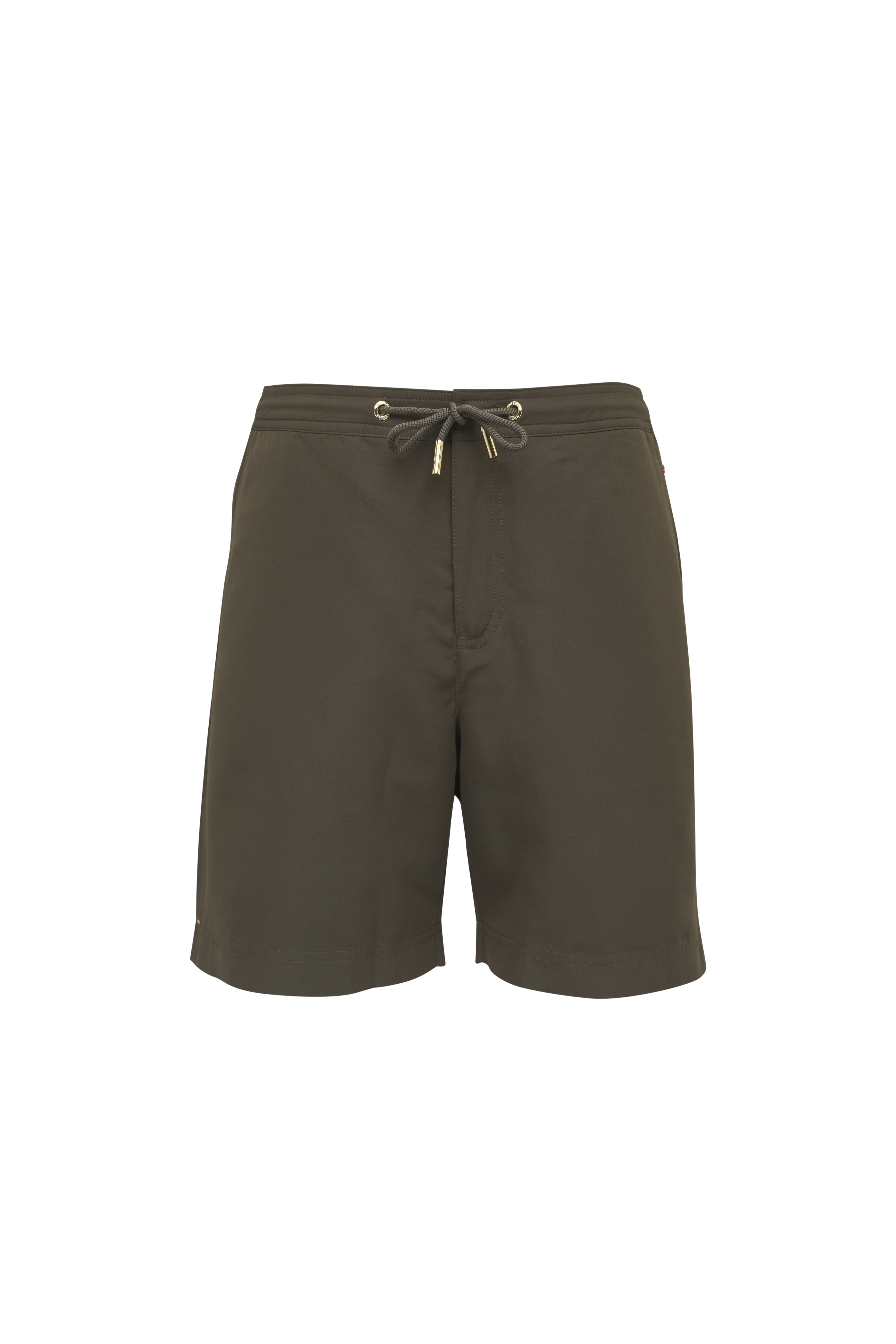 Orlebar Brown - Standard Caddie Green Geometric Print Swim Trunks
